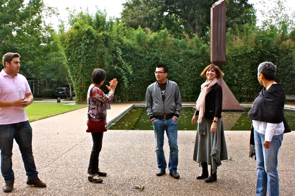 LCI students at the Rothko Chapel: Learning a culture is important to understanding a language.