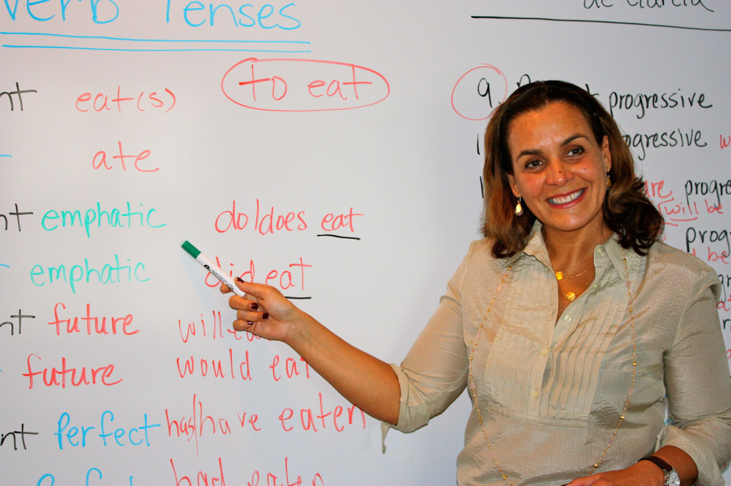 Marcela Brave, LCI Houston's director, in the classroom.